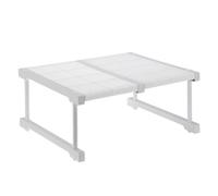 sourcing map Étagère extensible réglable de 37 cm à 48 cm, organiseur d'armoire de 55,9 x 42 cm, motif floral pour armoire, cuisine, chambre à coucher