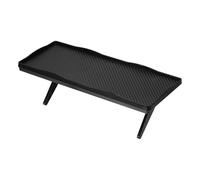 sourcing map Étagère supérieure en plastique épais pour écran TV, 30 x 12,4 cm, support supérieur universel, étagères de rangement épaisses pour boîte multimédia, console de jeu, routeur, noir