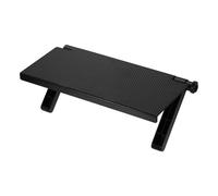 sourcing map Étagère supérieure en plastique réglable pour écran TV, 16 x 33 cm, support supérieur universel, étagères de rangement pour boîte multimédia, console de jeu, routeur, téléphone, noir