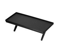 sourcing map Étagère supérieure en plastique réglable pour écran TV, 30 x 12,4 cm, support supérieur universel, étagères de rangement pour boîte multimédia, console de jeu, routeur, téléphone, noir