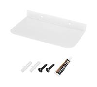 sourcing map Étagères murales flottantes en métal de 20,3 cm, étagère murale pour salle de bain, chambre à coucher, salon, décoration de chambre