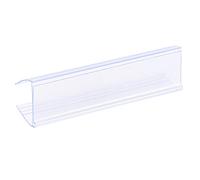 sourcing map Étiquette Support 100x28mm Clip Étagère Transparent Bleu Plastique pour Fil Étagères Paquet de 20