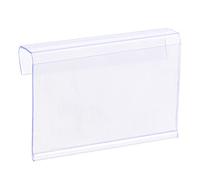 sourcing map Étiquette Support L Forme 60x40mm Transparent Plastique pour Fil Étagère Paquet de 20