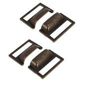 sourcing map Étiquette Support Tirer Poignées Vintage Étiquette Cadre Tiroir Boutons pour Armoire Placard Bronzé 80x52mm avec Vis Paquet 4