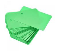 sourcing map Étiquettes Expédition Plastique Vide Étanche Œillet Trou, pour Produit Identification Étiquettes, Valve Marquage, Étiquetage Externe, 40 x 60mm Vert Paquet 50