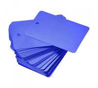 sourcing map Étiquettes Expédition Plastique Vide Étanche Œillet Trou, pour Produit Identification Étiquettes, Valve Marquage, Étiquetage Externe, 40 x 60mm Bleu Paquet 50