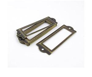 sourcing map Étiquettes pour dossiers tiroir de Porte - 83 mm x 30 mm-Lot de 8 clés Plates Bronze