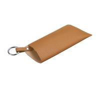 sourcing map Étui à lunettes, étui en cuir souple avec clip de ceinture, pochette de rangement portable pour lunettes de voyage pour l'extérieur, Orange, taille unique