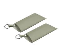 sourcing map Étui à lunettes, étui en cuir souple avec clip de ceinture, pochette de rangement portable pour lunettes de voyage pour activités de voyage, gris, taille unique