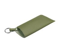 sourcing map Étui à lunettes, étui en cuir souple avec clip de ceinture, pochette de rangement portable pour lunettes de voyage pour l'extérieur, Vert haricot., taille unique