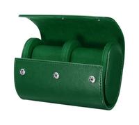 sourcing map Étui de voyage portable en cuir à 2 emplacements pour montres pour homme et femme, organiseur de montres avec coussins amovibles pour voyage, affichage, rangement à domicile, vert