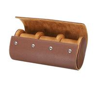 sourcing map Étui de voyage portable en cuir avec 3 emplacements pour montres pour homme et femme, organiseur de montres avec coussins amovibles pour voyage, affichage, rangement à domicile, marron