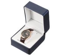sourcing map Étui de voyage pour montre, boîte de rangement en cuir synthétique, 1 emplacement pour montre, boîte de rangement portable pour montre en cuir pour homme et femme, cadeau d'anniversaire