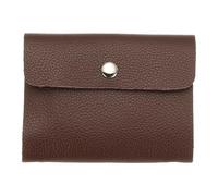 sourcing map Étui fin en cuir pour cartes de crédit et cartes de visite avec 24 emplacements pour homme et femme, café