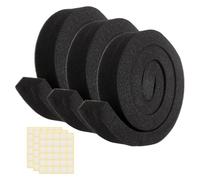 sourcing map EVE Lot de 3 bandes d'étanchéité en mousse à cellules ouvertes pour climatiseur de 2,5 cm de large x 5,1 cm d'épaisseur, noir