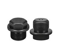 sourcing map Externe Hexagonal Tête Prise Tuyau Raccord Bouchon M22x1.5 Mâle Filetage Carbone Acier 2Pcs pour Terminaisons Tuyaux
