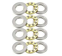 sourcing map F10-18M Poussée Billes Roulements 10mm x 18mm x 5.5mm Chrome Acier Unique Direction 4pcs