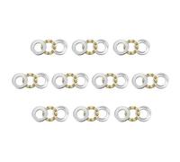 sourcing map F6-14M Poussée Billes Roulements 6mm x 14mm x 5mm Chrome Acier Unique Direction 10pcs