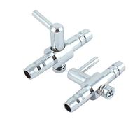 sourcing map Façon Unique Acier Inoxydable Eau Débit air contrôle Aquarium Levier 2pcs