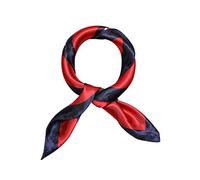 sourcing map Femme Imprimé Carré Écharpes Foulard Cou Écharpe Blanc-Pois rouge taille unique