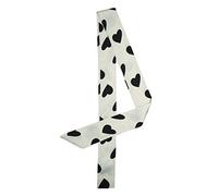 sourcing map Femme Maigre Ruban Foulard Cœur Motif Étroit Cheveaux Garniture Écharpe Bandeau Sac Poignée enveloppante coeur blanc L