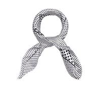 sourcing map Femme Tache Imprimé Carré Écharpes Foulard Cou Écharpe Blanc-Pois Points blancs taille unique