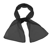 sourcing map Femme Transparent Maigre Organza Écharpe Solid Summer Bandana Couleur Cheveaux Ceinture Attache Noir 90x15cm/35.4x6 pouces(LxW)