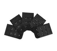 sourcing map Femmes 3 rangées 2 sous-vêtements Soutien-Gorge Extender Soutien-Gorge Extension Sangle Adaptateur Noir 3 rangées 2 Crochet 5 pièces