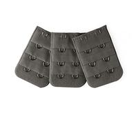 sourcing map Femmes 3 rangées 2 sous-vêtements Soutien-Gorge Extender Soutien-Gorge Extension Sangle Adaptateur Gris foncé 3 rangées 2 Crochet 3 pièces
