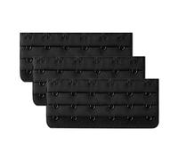 sourcing map Femmes 3 Rangées 5/6 acrochets Extensions de Soutien-Gorge Soutien-Gorge Réglable Eye Tape Soutien-Gorge Extender Multi Couleur Noir-3pcs Taille Unique