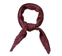 sourcing map Femmes Plissé Rhombe Tête Écharpe Enveloppes Foulard Bandana Couleur Unie Bordeaux 104x42cm / 40.94x16.54 (L * W)