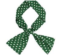 sourcing map Femmes Retro Pois Maigre Écharpe Cou Écharpes Enveloppe Long Foulard Cheveux Cravate Vert Taille unique