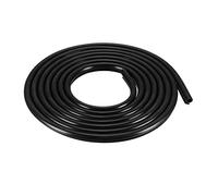 sourcing map Fente en T Montage Fenêtre Coupe-Froid Joint 7mm Ampoule Bulle pour 5mm Fente 5 Mètres Longs Noir