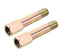 sourcing map Fer Extension Hexagonal Tuyau Raccord 1/4PT Femelle à M12 Mâle Fil 75mm Connecteur Adaptateur Paquet de 2