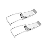 sourcing map Fermeture à Levier Fermoir 201 Acier Inox Ressort Chargé Basculer Loquet Capture Pince 86mm, 2pc