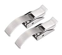 sourcing map Fermeture à Levier Fermoir SUS304 Acier Inoxydable Dessin Bascule Loquet avec Ressort-Acier Crochet 1,83 Pouces 2Pcs