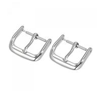 sourcing map Fermoir de Bracelet de Montre Rechange 316 Acier Inox Poli PVD Boucle Argenté pour 16mm Largeur Montre Bandes 2 Pcs