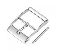 sourcing map Fermoir de Bracelet de Montre Remplacement Acier Inox Poli Argenté PVD Boucle pour 18mm Largeur Montre Bracelets avec Ressort Barre