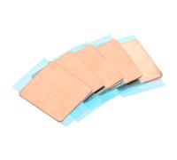 sourcing map Feuille de Cuivre pour Dissipateur Thermique, Épaisseur de 0,5 mm avec Ruban Adhésif Thermiquement Conducteur pour Le refroidissements du Processeur GPU - Lot de 5