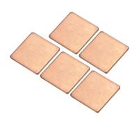 sourcing map Feuille de Cuivre pour Dissipateur Thermique, Épaisseur de 1,5 mm, 20 x 20 mm, avec Ruban Adhésif Thermiquement Conducteur pour Le refroidissements du Processeur GPU - Lot de 5