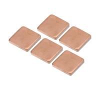 sourcing map Feuille de Cuivre pour Dissipateur Thermique, Épaisseur de 2,5 mm, Pad de 15 x 15 mm avec Ruban Adhésif Thermiquement Conducteur pour Le refroidissements du Processeur, Lot de 5