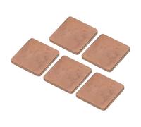 sourcing map Feuille de Cuivre pour Dissipateur Thermique, Épaisseur de 2 mm, Tampon de 15 x 15 mm avec Ruban Adhésif Thermiquement Conducteur pour refroidissements du Processeur - Lot de 5