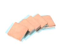 sourcing map Feuille de Cuivre pour Dissipateur Thermique, Épaisseur de 3 mm avec Ruban Adhésif Thermiquement Conducteur pour refroidissements du Processeur GPU - Lot de 5