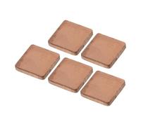 sourcing map Feuille de Cuivre pour Dissipateur Thermique, Épaisseur de 3 mm, Tampon de 15 x 15 mm avec Ruban Adhésif Thermiquement Conducteur pour Le refroidissements du Processeur, Lot de 5