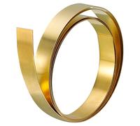 Sourcing Map Feuille de laiton 0,3 x 10 x 1000 mm, bande dorée pour artisanat, réparations électriques, mise à la terre