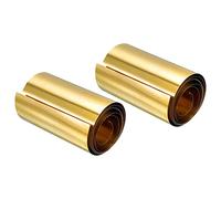 sourcing map Feuille de Laiton en Rouleau, 2Pcs 100 cm x 10 cm x 0.02 mm Rouleau de Plaque Laiton, Bande de Laiton Dorée pour Loisirs Créatifs, Réparations Électriques, Mise à la Terre