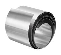 sourcing map Feuille Rouleau 304Inox Acier 0,2mm x 50mm x1m Argent Ton