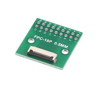 sourcing map FFC FPC PCB Convertisseur Carte 18 Broche 0.5mm Pas à DIP 2.54mm Unique Côté pour LCD 3D Imprimante Caméra DVD TV Portable Audio