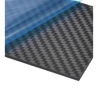 sourcing map Fibre Carbone Feuille Plaque Panneau 125mm x 75mm x 2mm Fibre Carbone Planche Mat Sergé