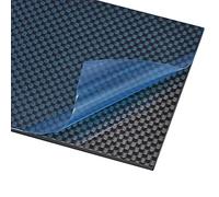 sourcing map Fibre Carbone Feuille Plaque Panneau 125mm x 75mm x 3mm Fibre Carbone Planche Plain Brillant